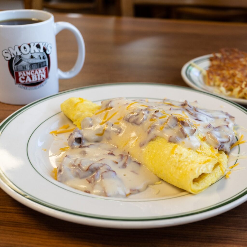 Chipped beef omelet from Smoky's Pancake Cabin